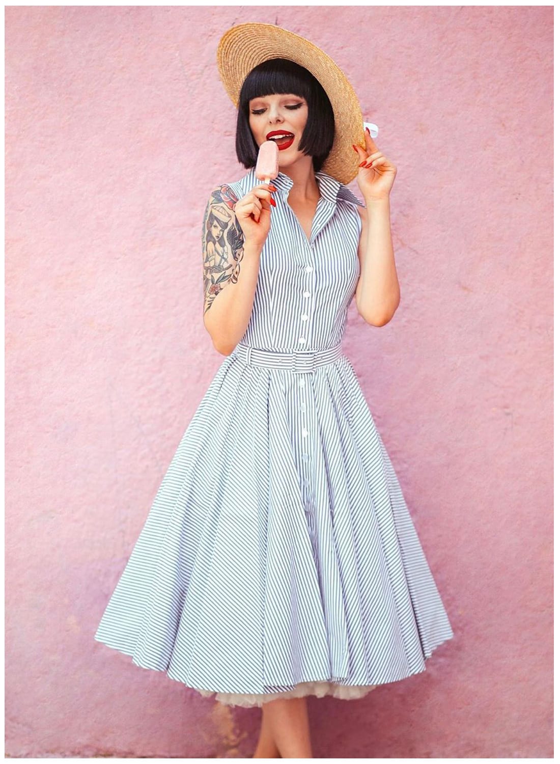 50s button up dress