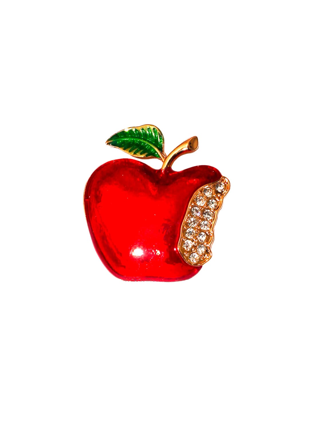 Vintage Style Red Apple Brooch British Retro