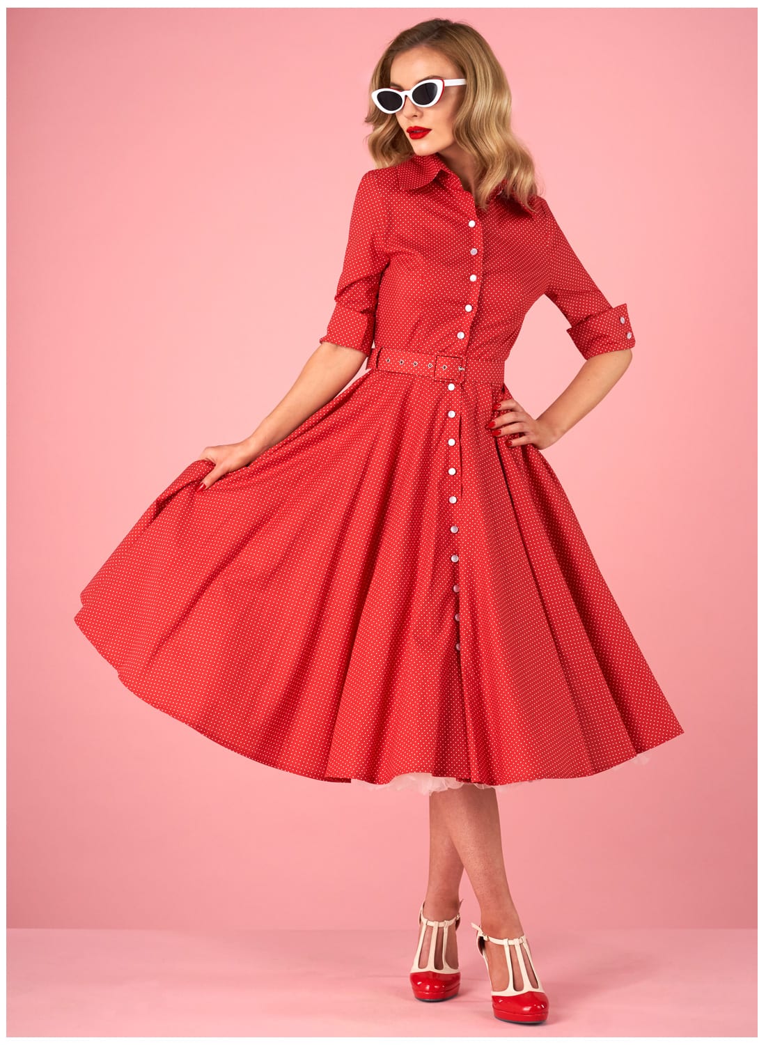 vintage polka dot dress uk
