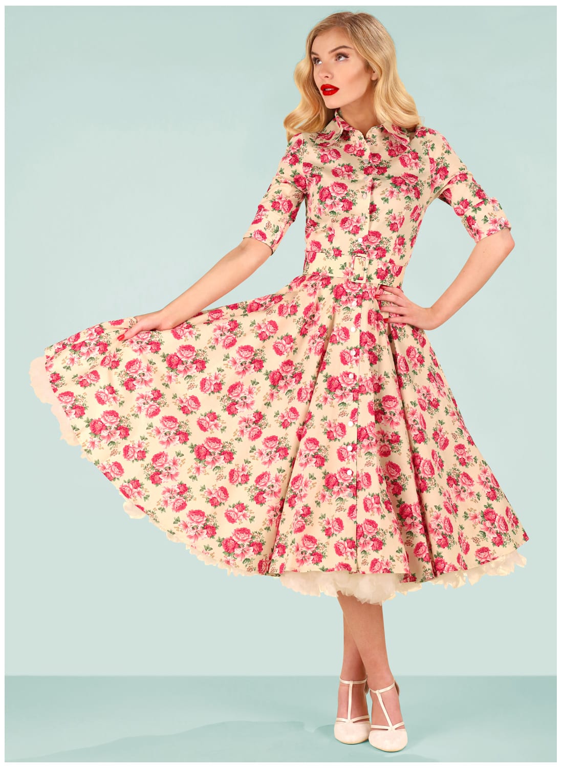 floral swing dress